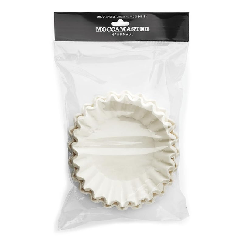 Technivorm 85025 Moccamaster White Paper Filters, Flat Bottom, 100 Count
